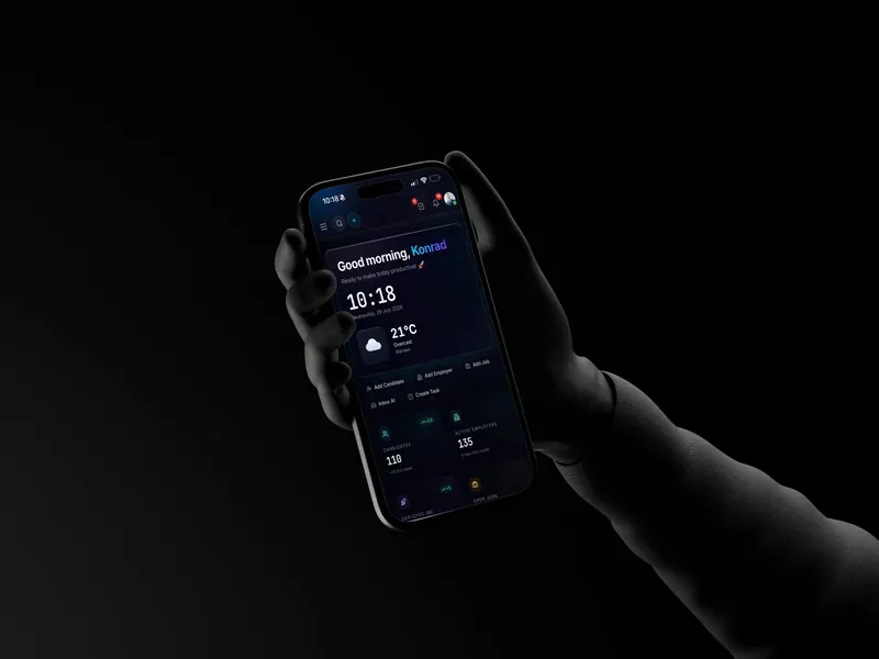 Primework aplikacija za regrutaciju na daljinu na ekranu pametnog telefona