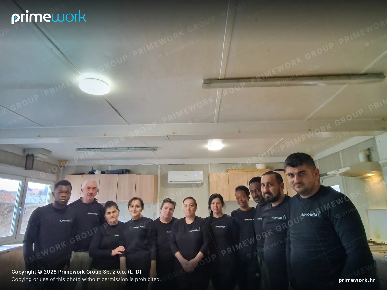 A group of candidates during an international recruitment campaign