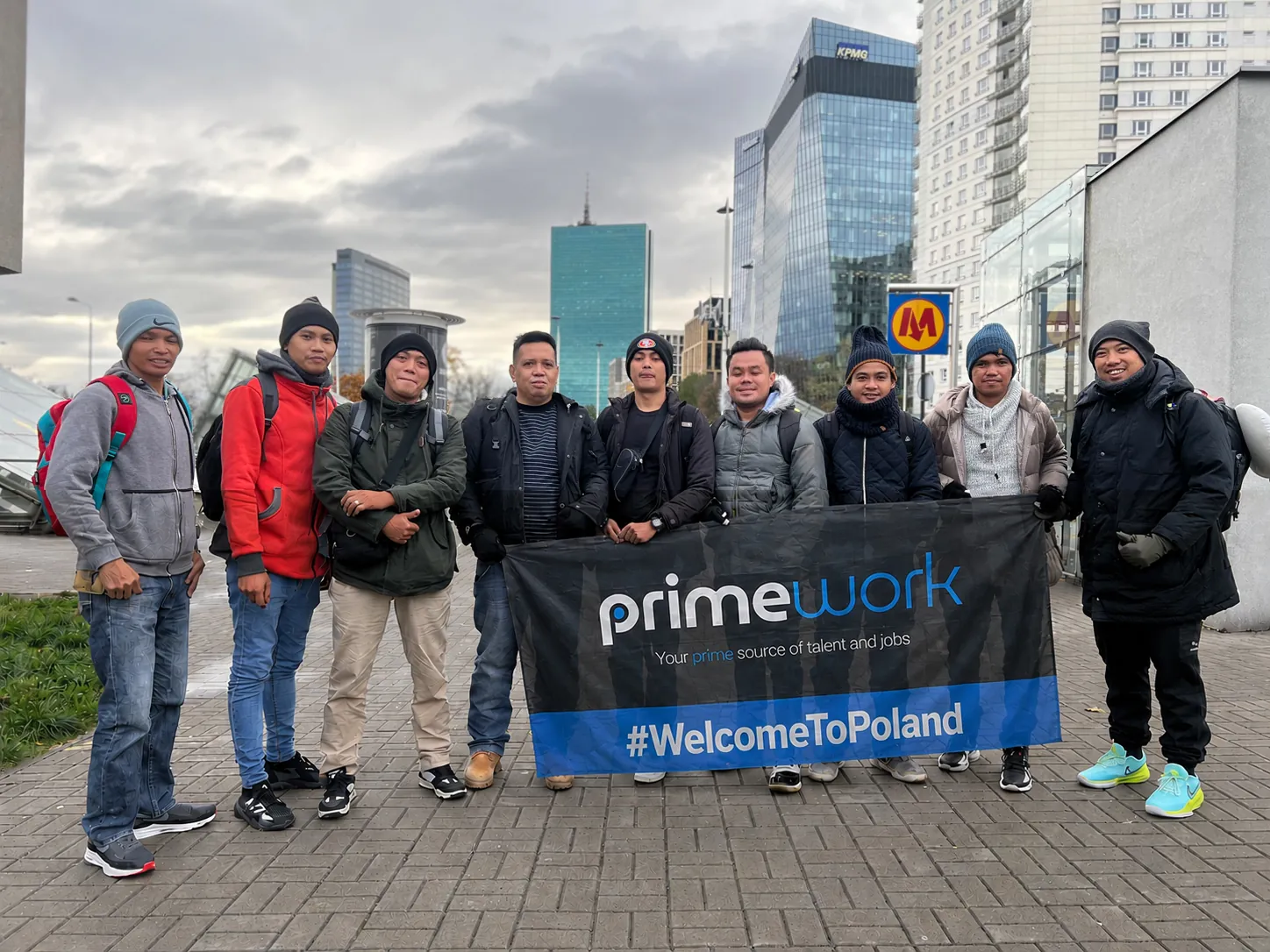 Worker arrival from a relocation in Poland